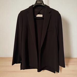 Max Mara Cucito A Mana Black Blazer Jacket Lightweight Sz Large Designer